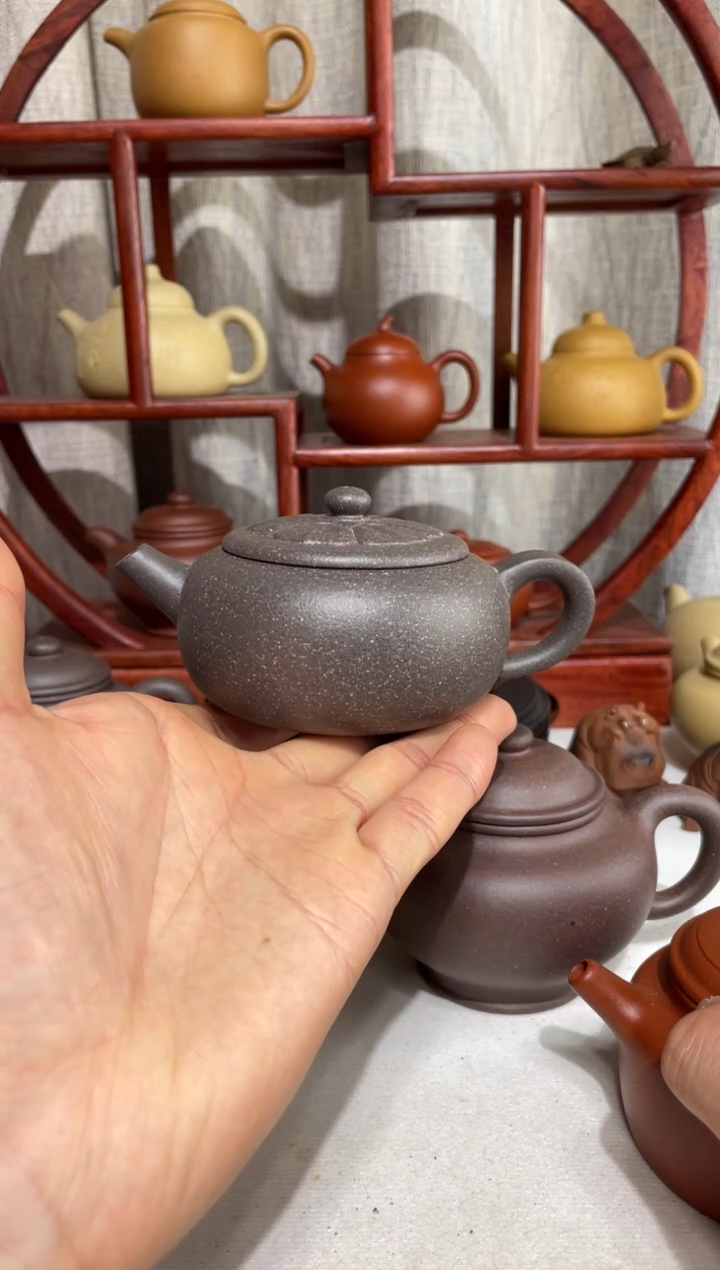 【闪购商品】紫砂茶壶千禧紫泥手工泥莲蒲150cc