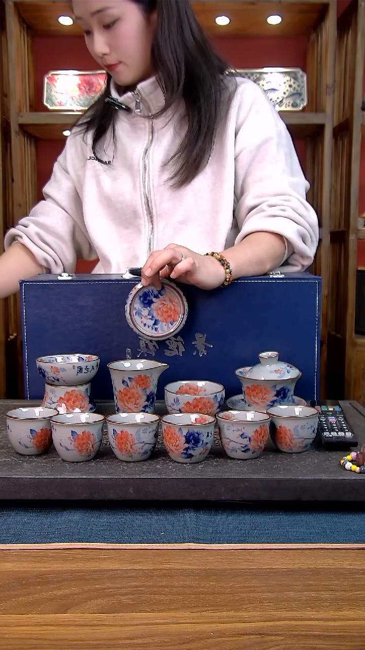 简装家用款11件套 老陶泥开片纹陶瓷茶具