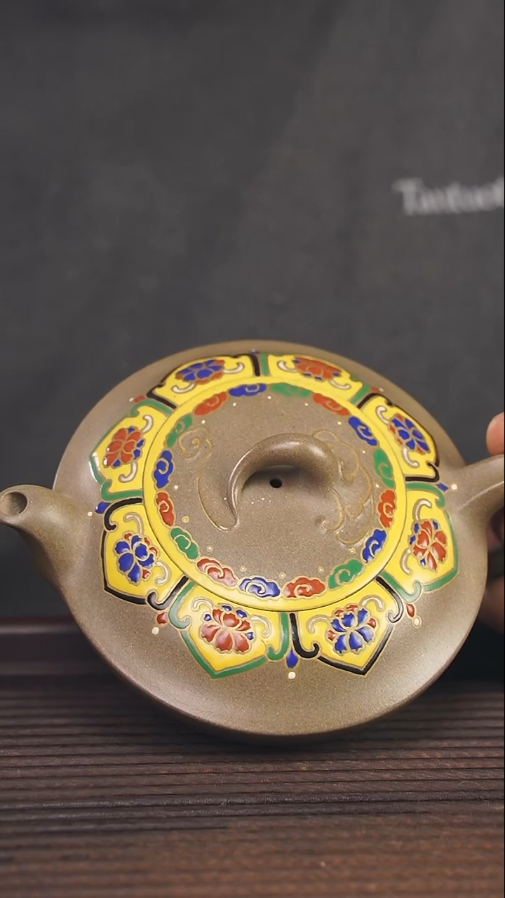 【闪购商品】紫砂茶壶220cc龙背青顾氏手工紫砂