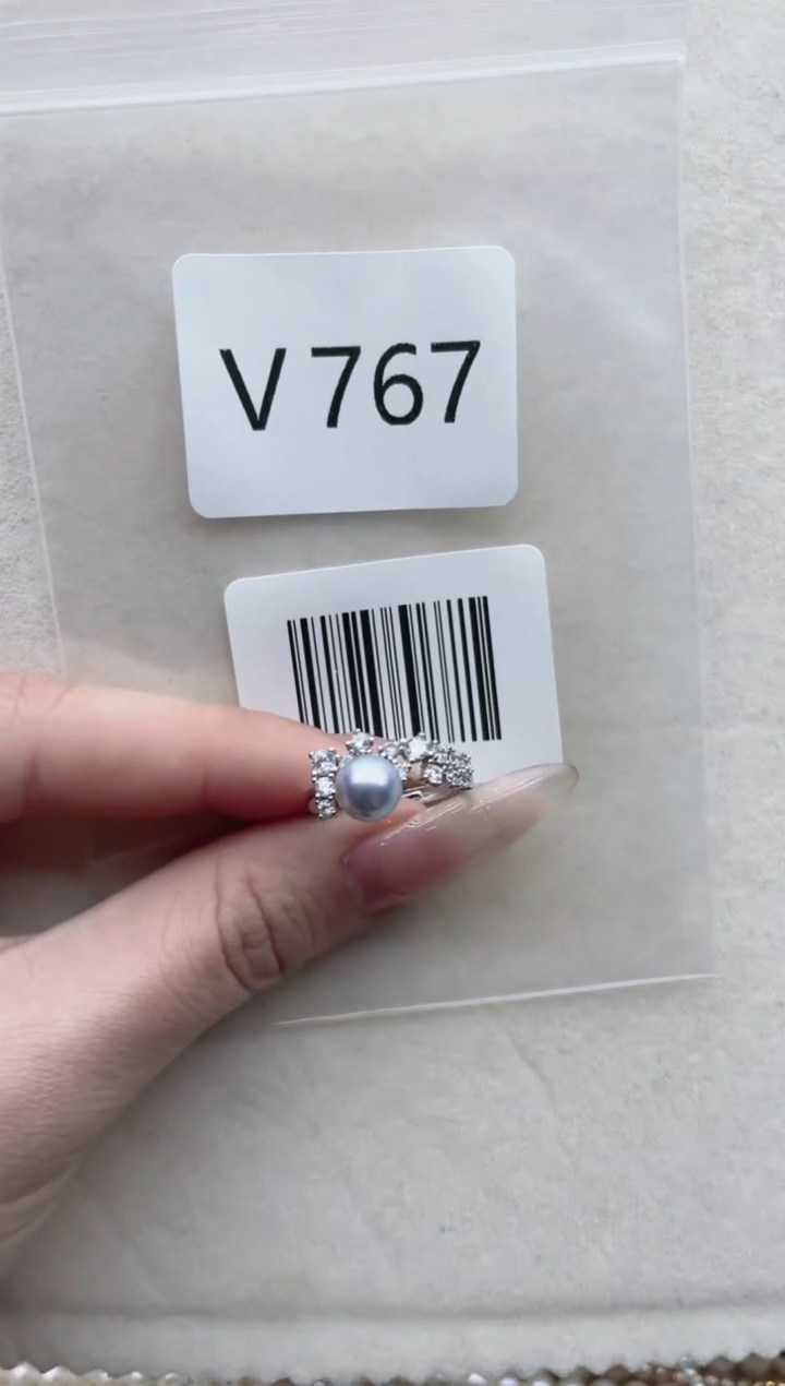 【闪购商品】海水珍珠戒指银S925镶嵌V767
