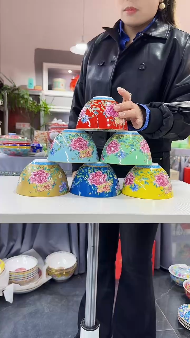 【闪购商品】瓷片5英寸莲子碗6个景德镇陶瓷