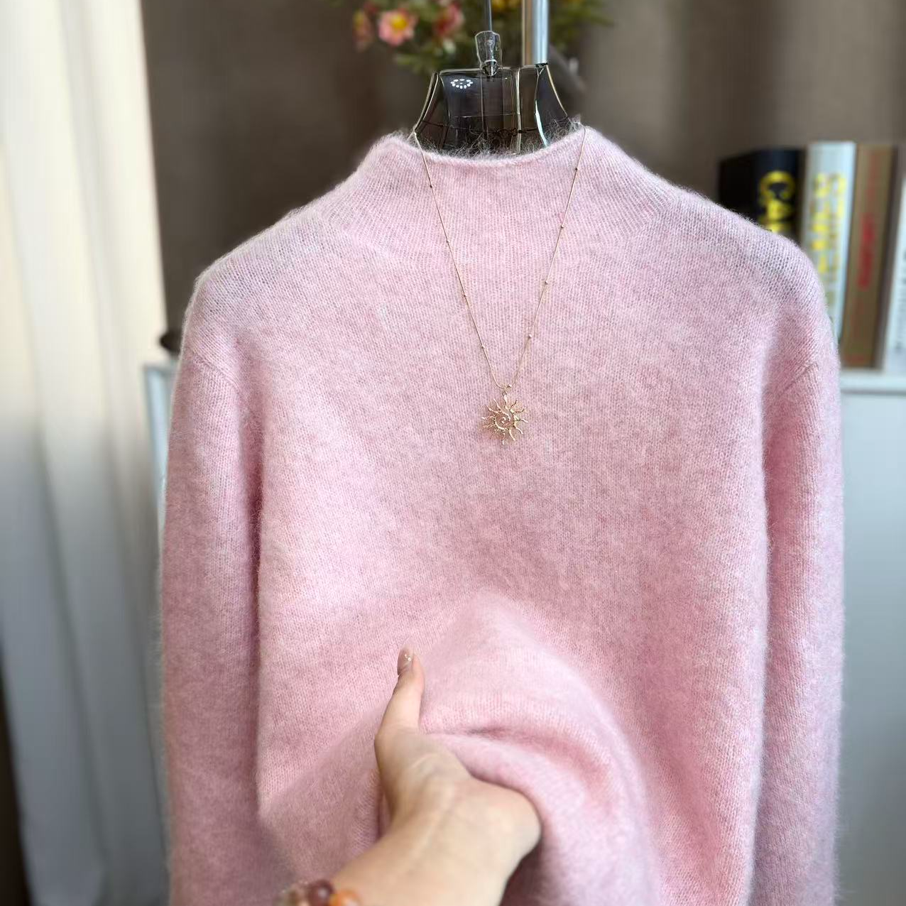 银子·（浪漫云绒）如云般轻柔亲肤半高领高货拉毛冬季新款羊毛衫