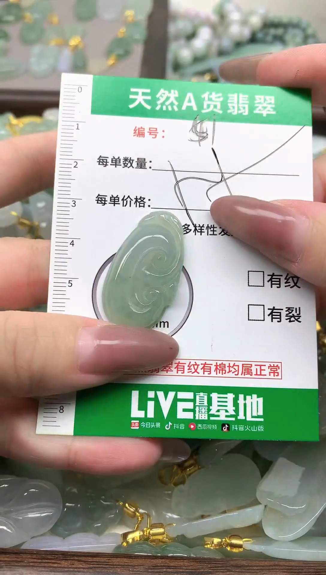 颈饰未镶嵌翡翠纯天然缅甸A货翡翠-51