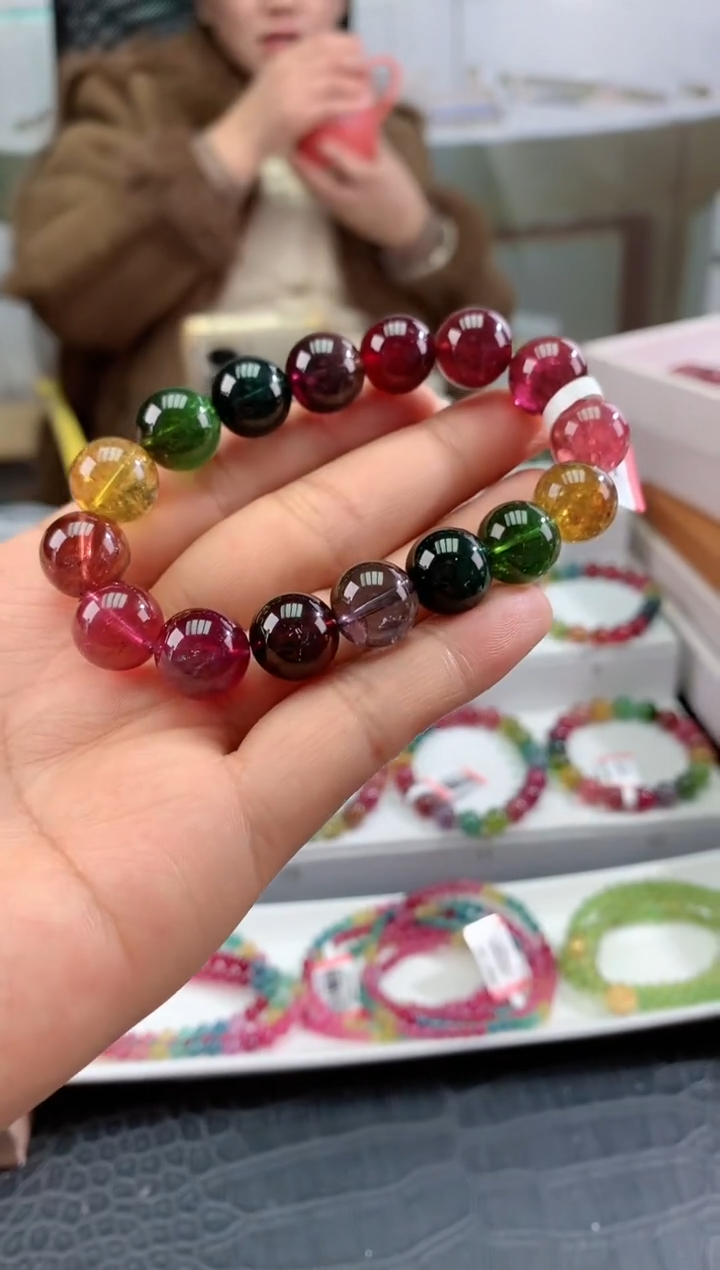 【闪购商品】碧玺手串未镶嵌多样性发一条