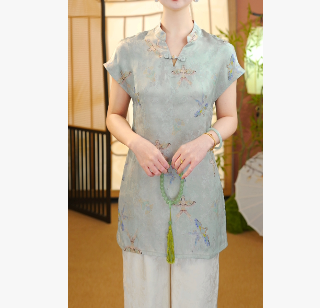 【兰鸢】- S021 -重磅老料香云薯莨上衣高定款-多多