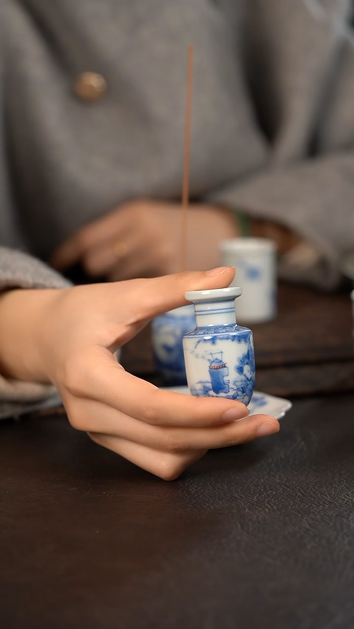 【闪购商品】杯聚澜堂童子煮茶香插盖置