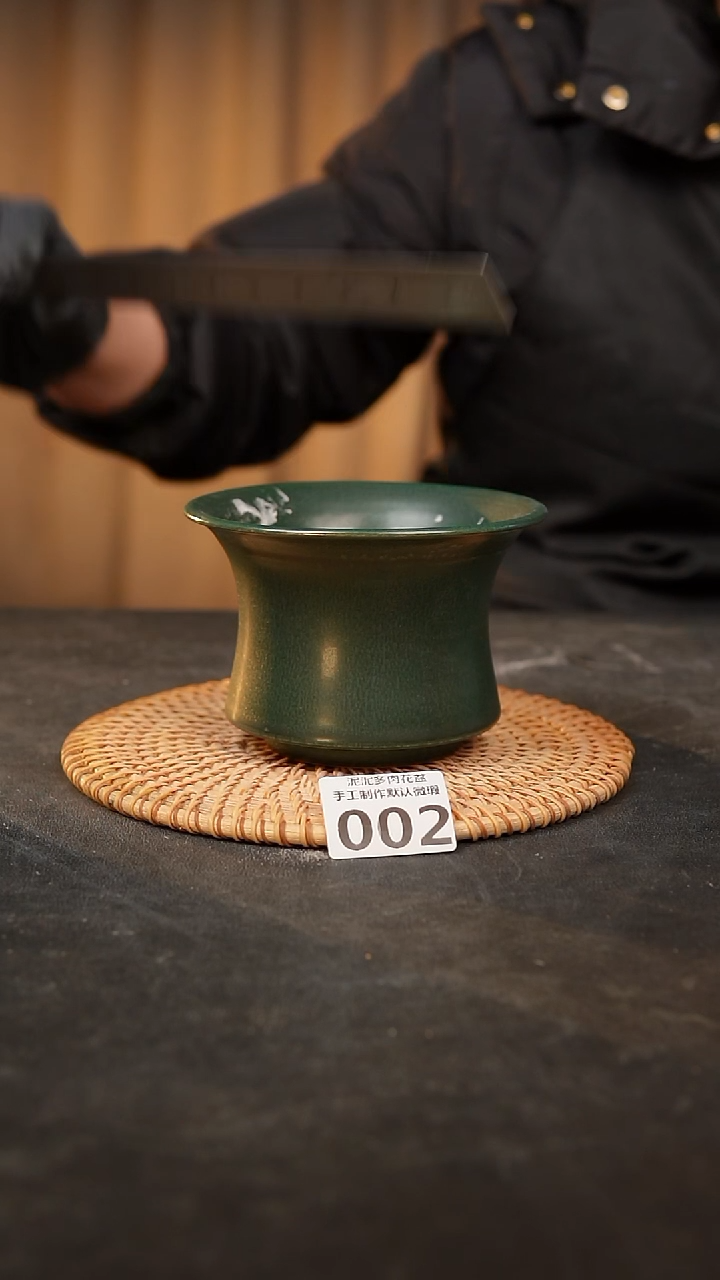 【闪购商品】瓷片002泥泥手工花盆口10高8