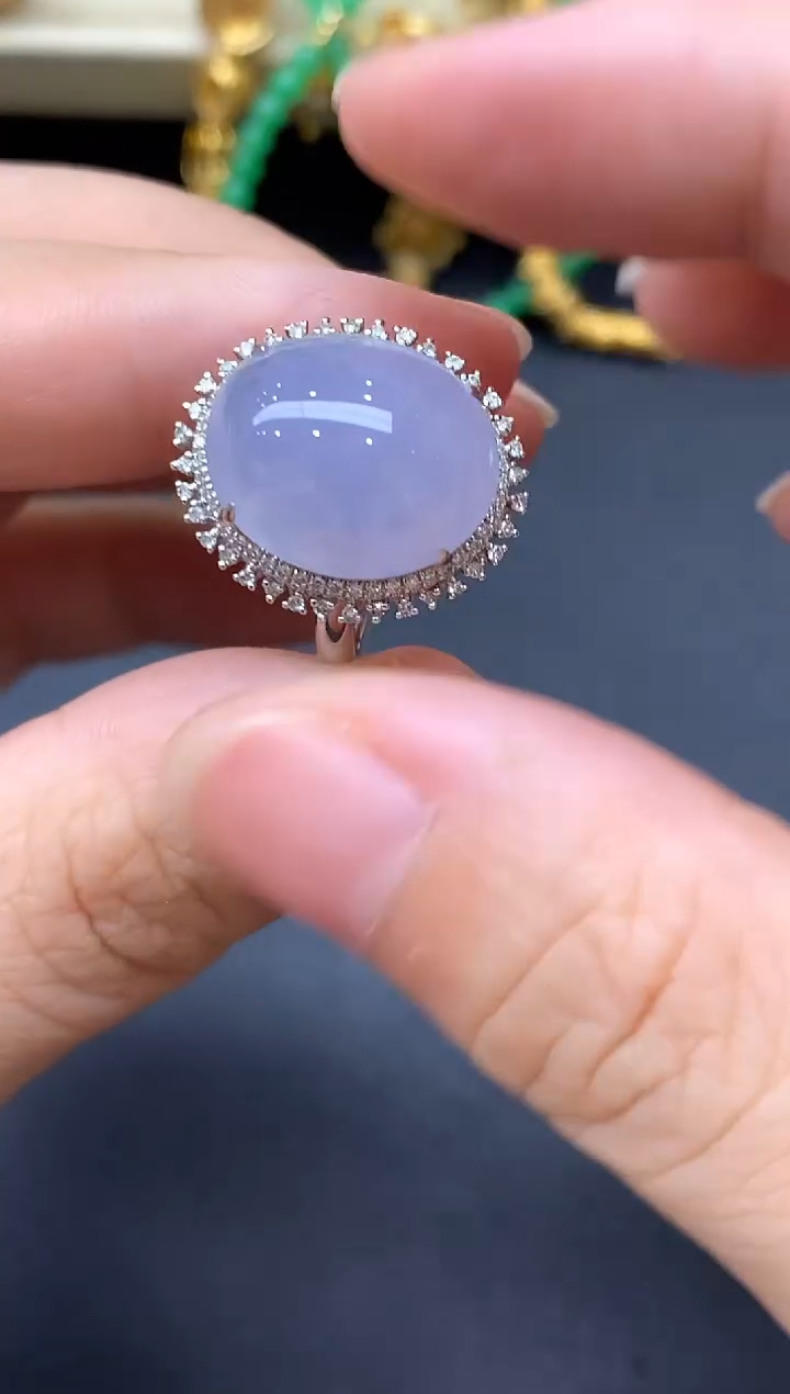 翡翠戒指18K金镶嵌589-中国好珍宝