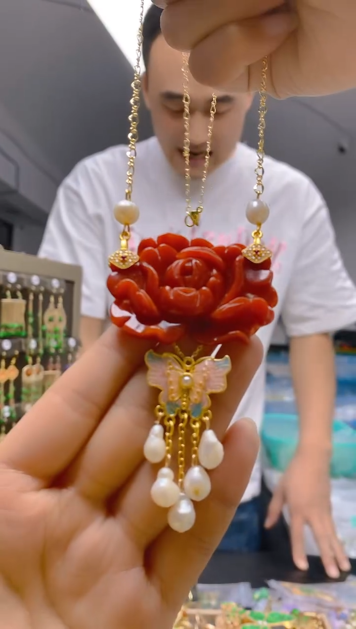 【闪购商品】翡翠耳饰合金0322翡翠锁骨链