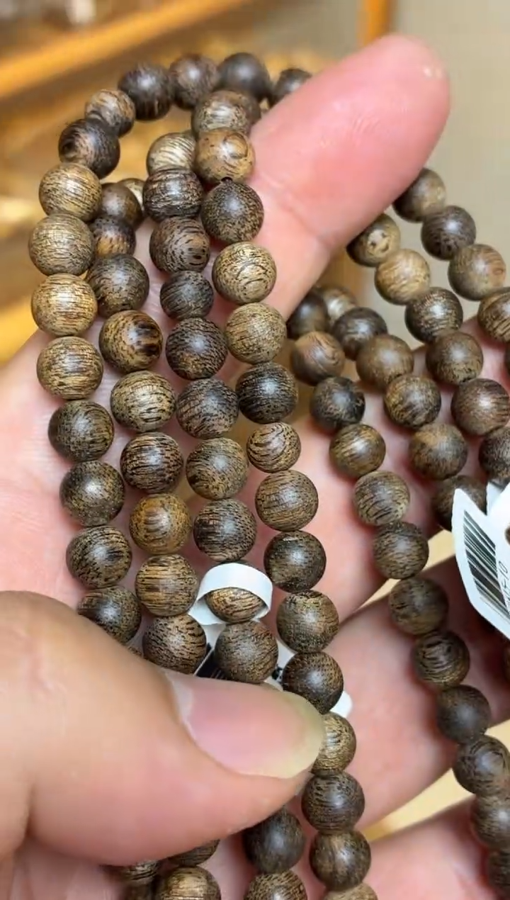 沉香手串 文莱圆珠长串昆仑梅格0.7+多样性发其一