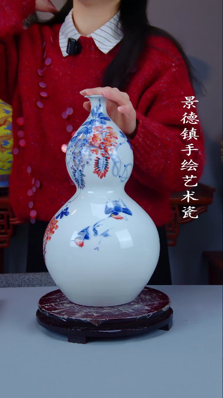 摆件陶瓷景德镇手工手绘陶瓷摆件16