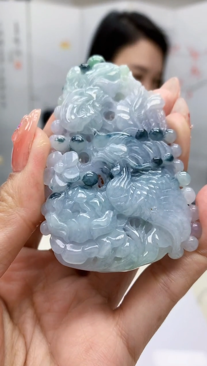 【闪购商品】定制翡翠未镶嵌3123MM-毛货挂件73