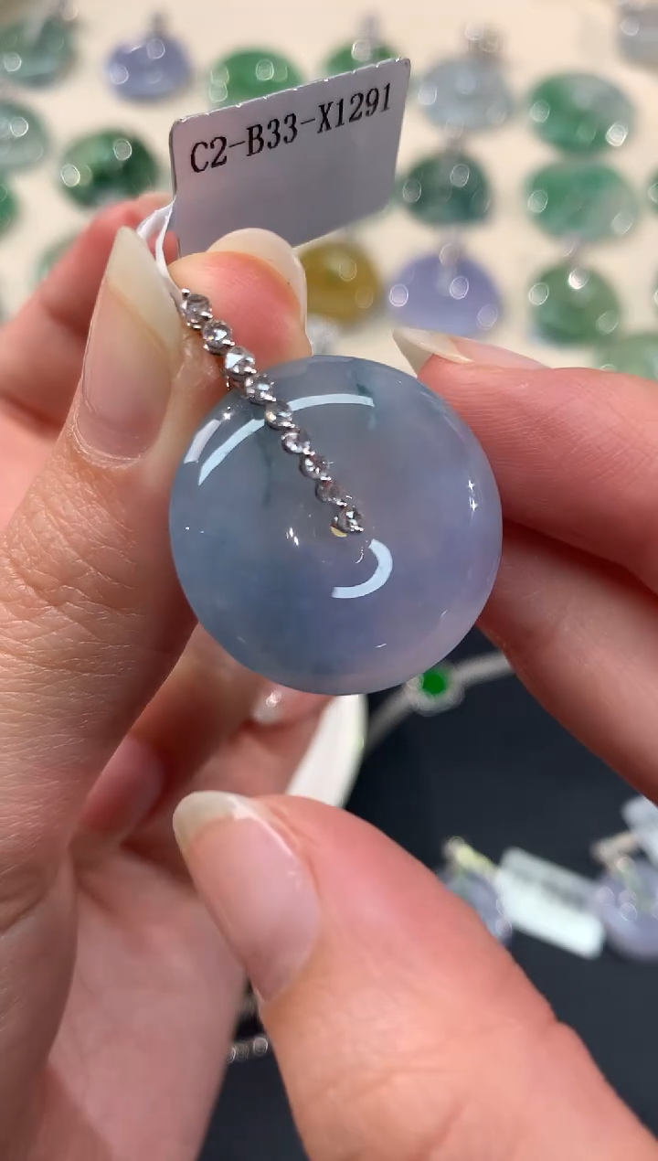 【闪购商品】翡翠吊坠(不含链)18K金镶嵌A434|6800