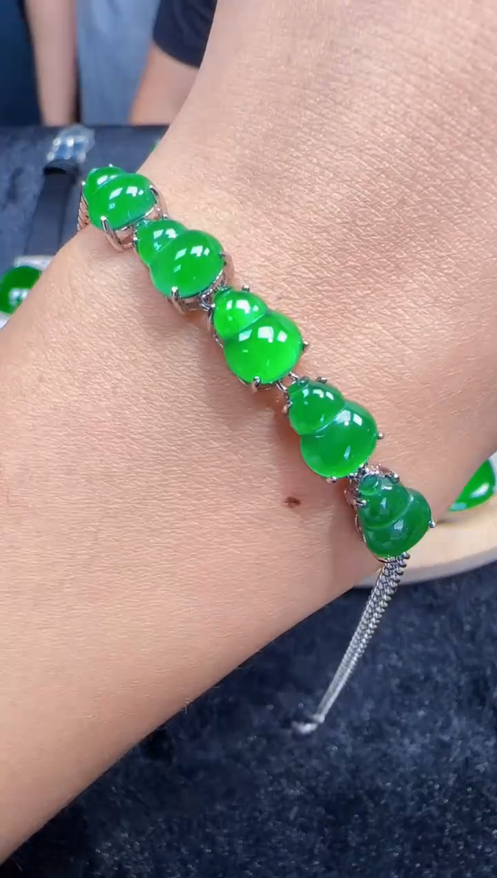 未镶嵌定制翡翠翡翠手链14