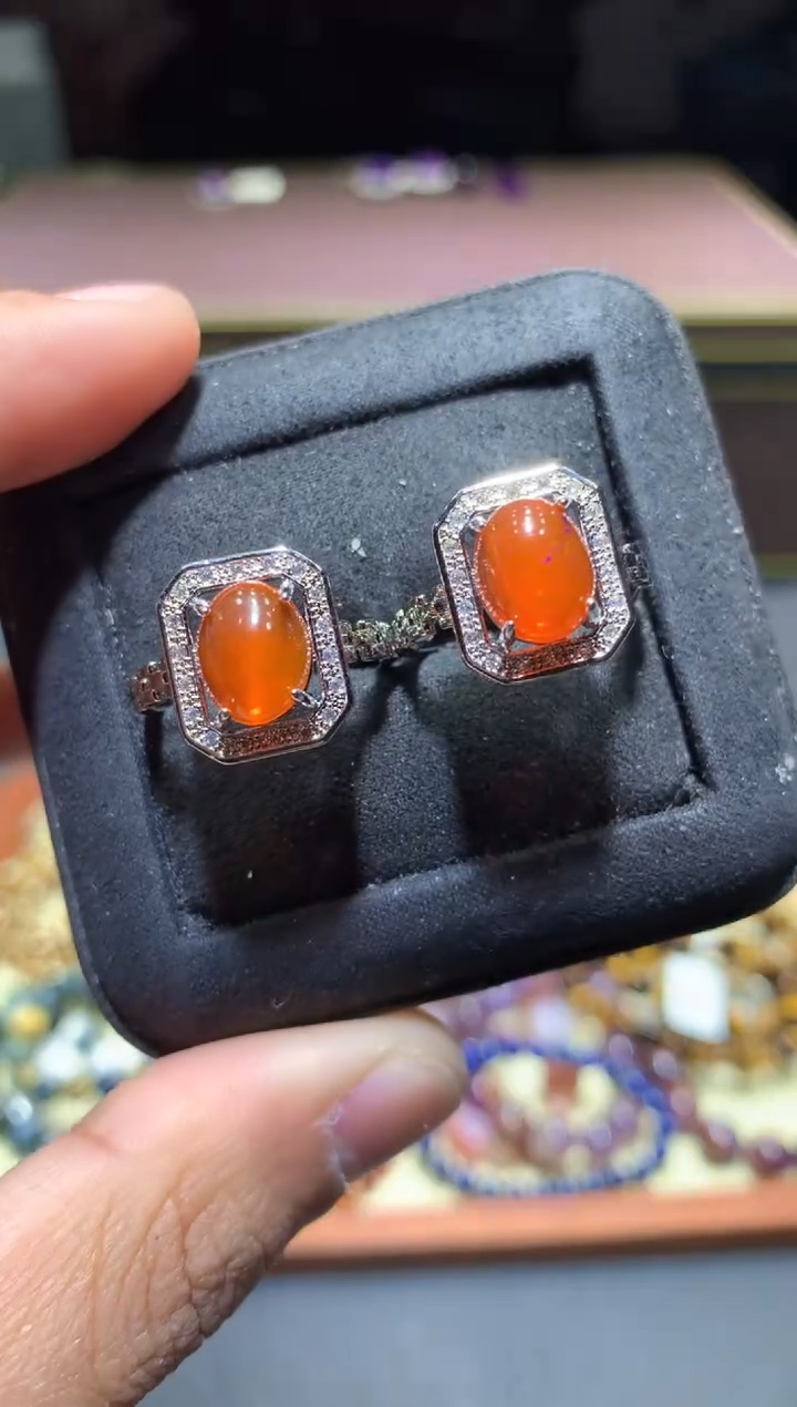 【闪购商品】欧泊戒指未镶嵌T142【多样性发其一】