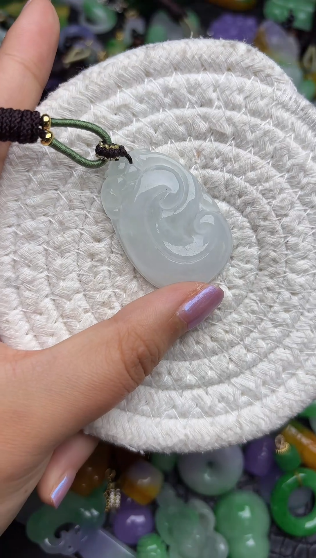 颈饰未镶嵌翡翠缅甸翡翠吊坠