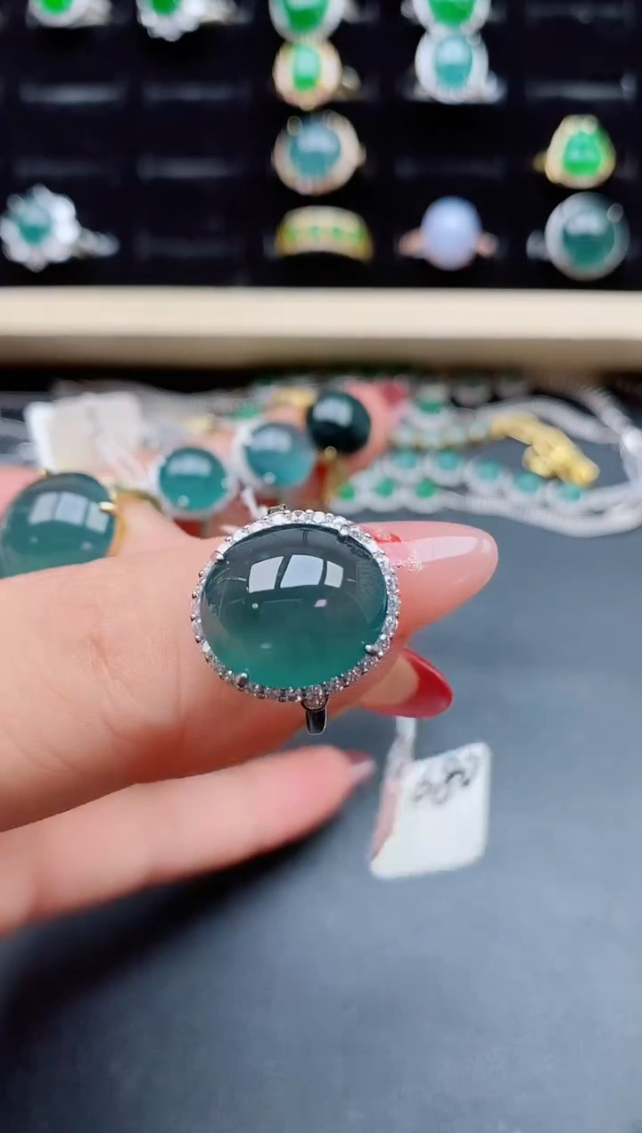 【闪购商品】翡翠戒指银S925镶嵌132131