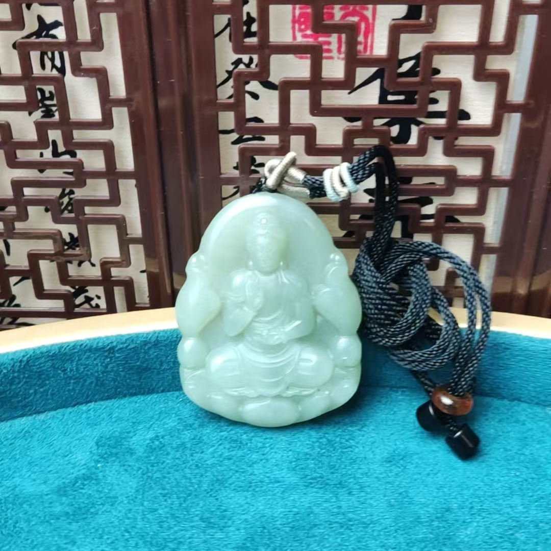 和田玉阿弥陀佛吊坠（狗）