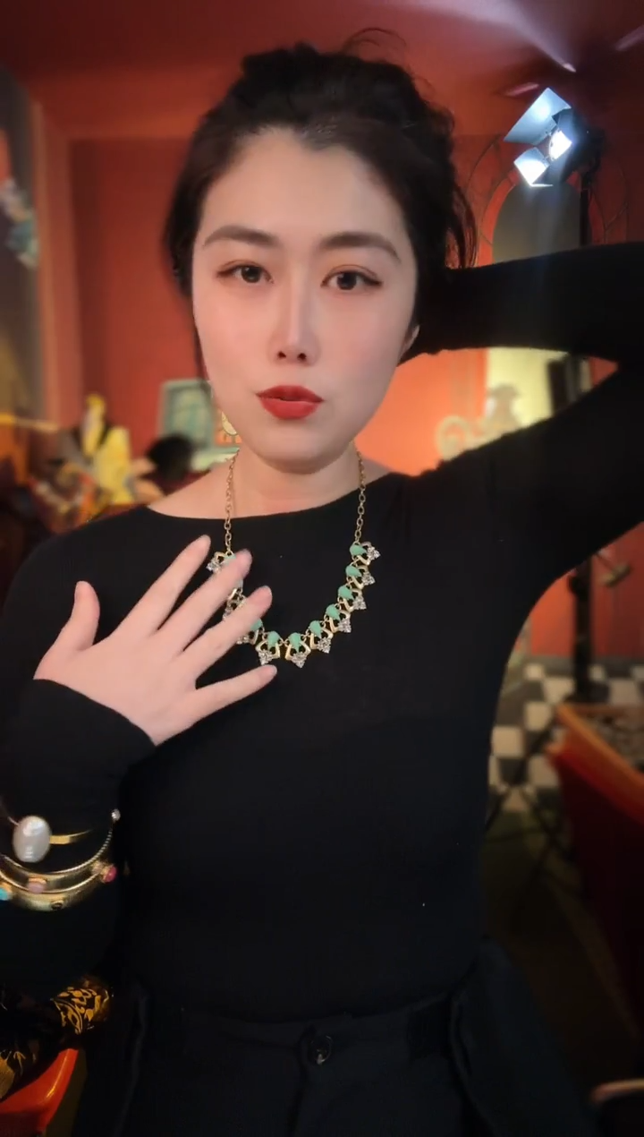 合金无合金无孤品不折腾系列素金绿色项链不退