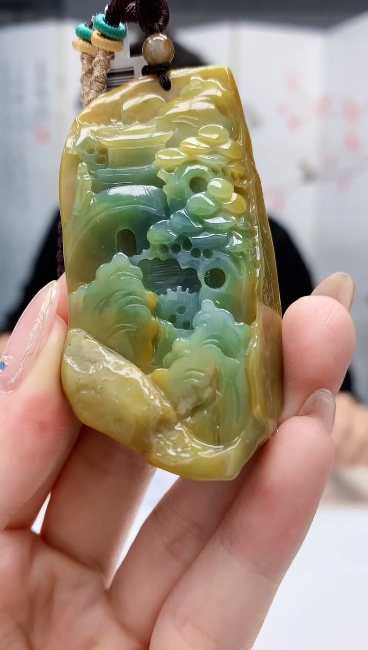 【闪购商品】定制翡翠未镶嵌5145jw-毛货挂件40