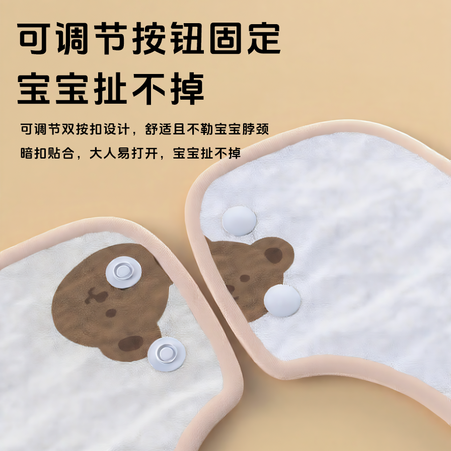 口水巾花瓣形婴儿围嘴a类纯棉围兜宝宝围嘴儿童口水兜吸水防吐奶