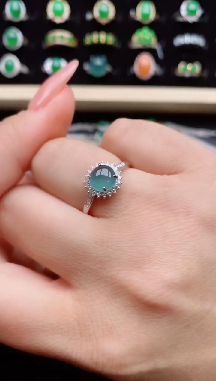 【闪购商品】翡翠戒指银S925镶嵌231312