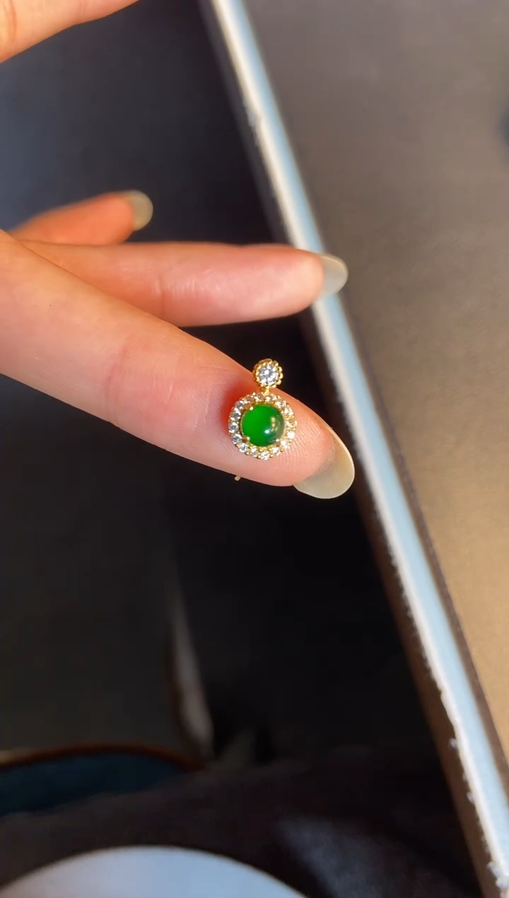 吊坠(不含链)银S925镶嵌翡翠1