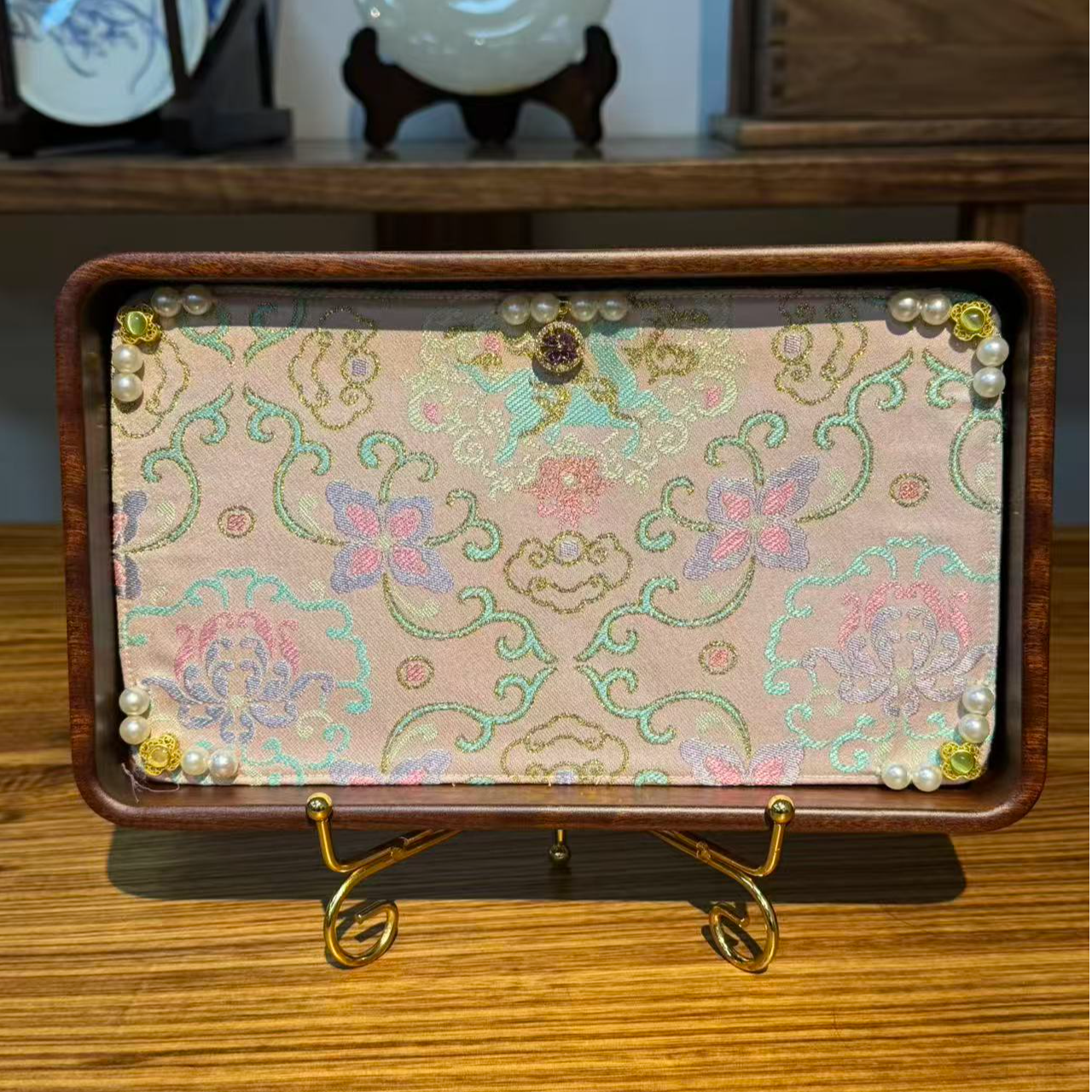 龙福木艺 刚果花梨木 方形收纳盒 25*15*3.5*2cm 245高端盒收纳盒