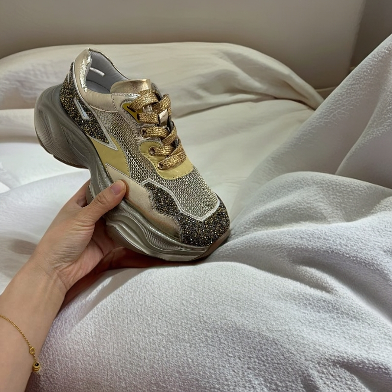 4059-D5-休闲网纱水钻重工老爹鞋女