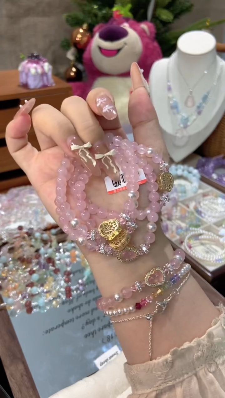 水晶手串未镶嵌孤品捡漏均匀瑕疵介意勿拍