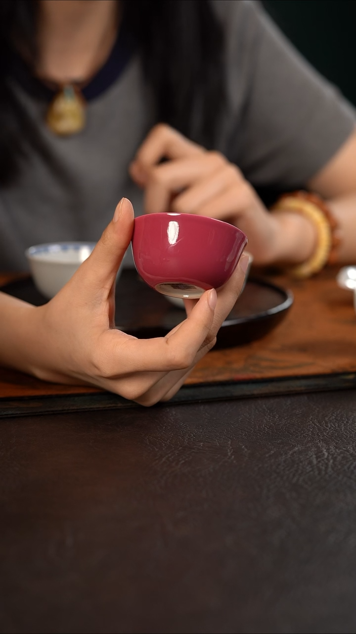 杯聚澜堂胭脂水素宝相小鸡缸杯