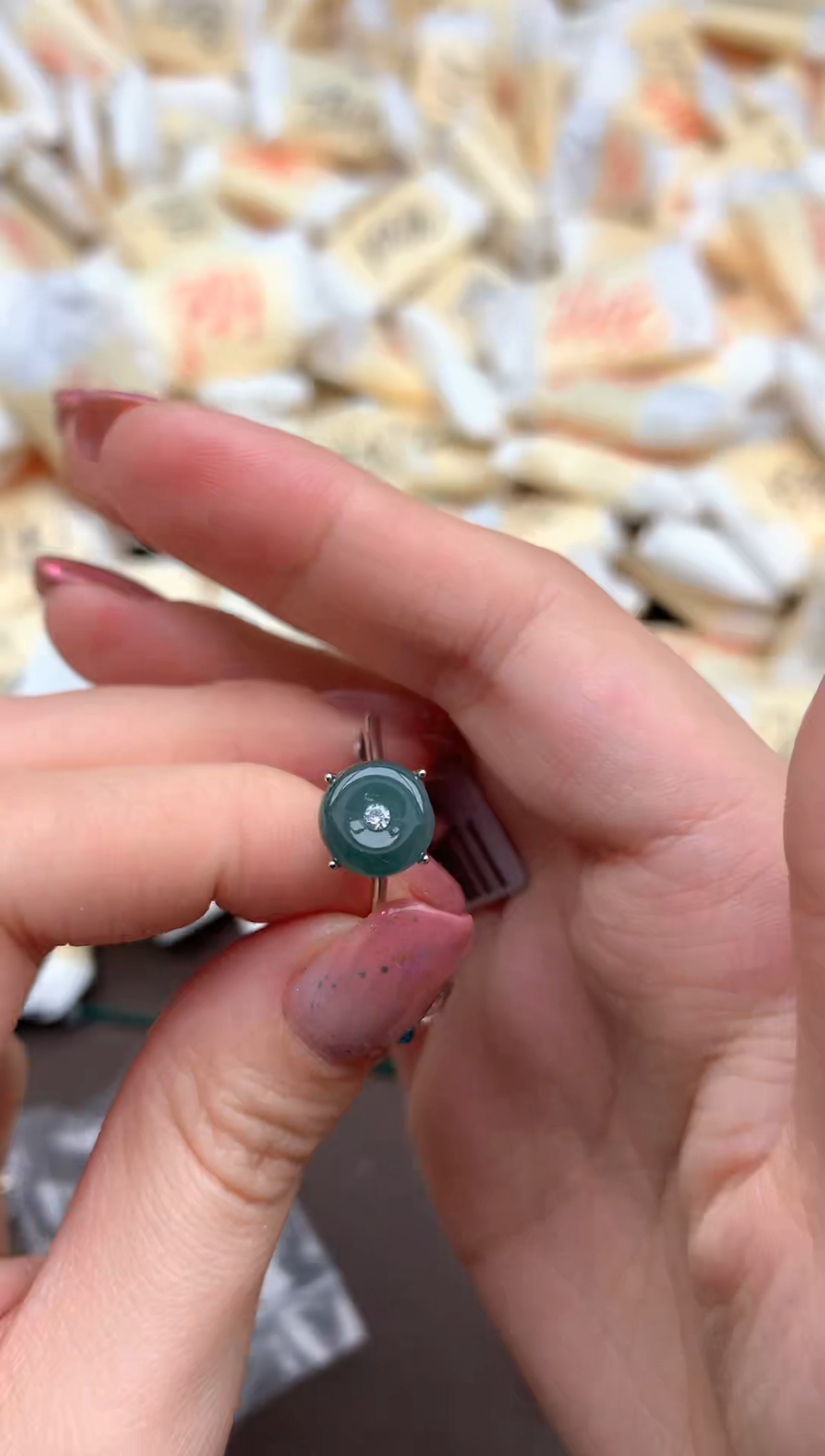 【闪购商品】翡翠戒指银S925镶嵌一