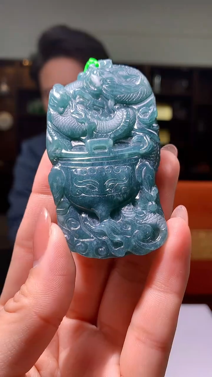 【闪购商品】定制翡翠未镶嵌1051hm-毛货挂件(赠珠链）35