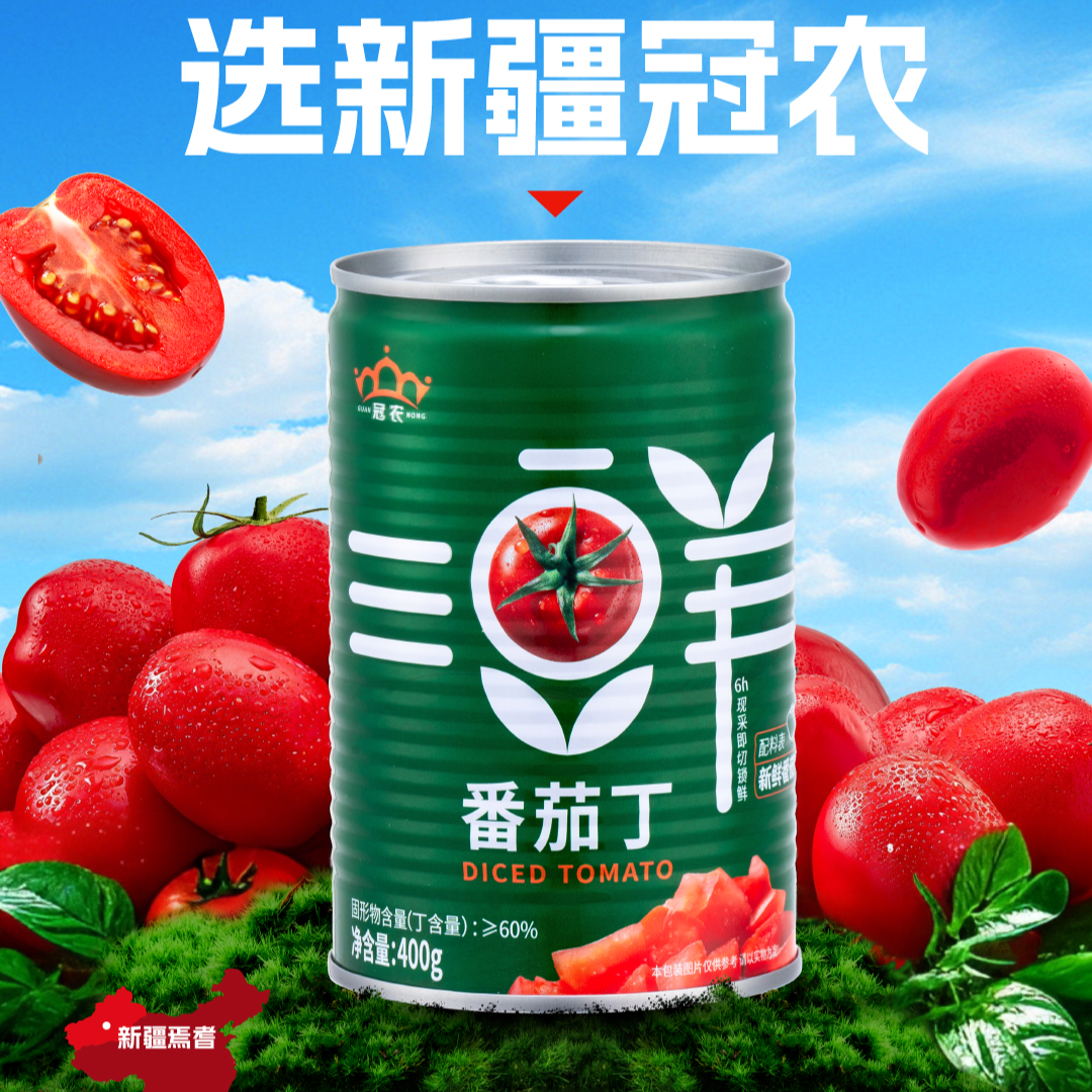  去皮番茄丁 400g*12罐