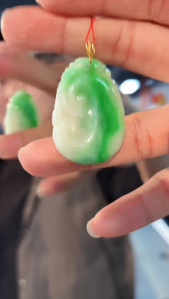 【闪购商品】翡翠颈饰18K金镶嵌缅料A货/支持复检/一件