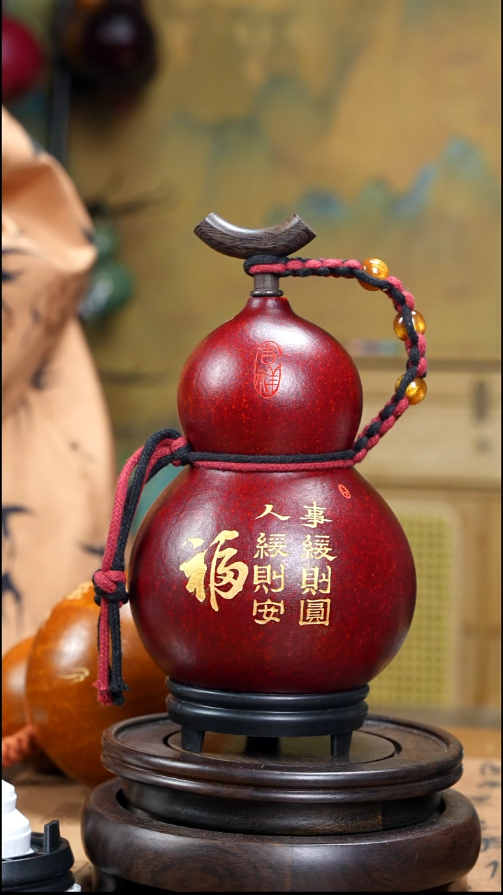 1***猫XK120雕刻款大漆酒葫芦（现货现发）