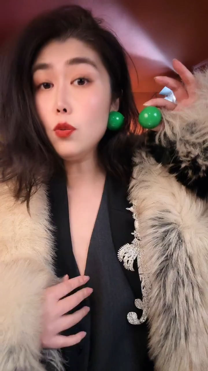 合金琉璃合金无复古百搭绿色大豆耳夹