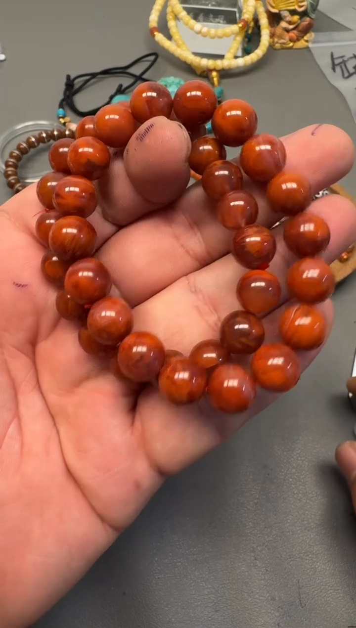 【闪购商品】南红玛瑙珠宝奇石合金南红手串