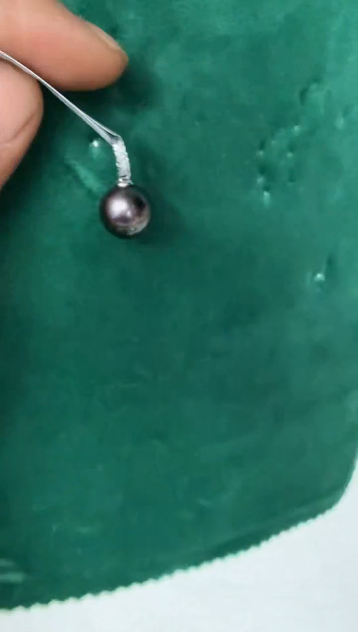 颈饰银S925镶嵌海水珍珠吊坠