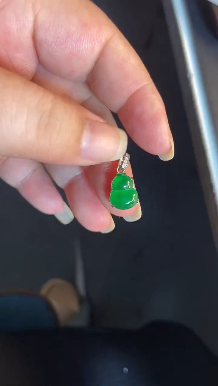 吊坠(不含链)银S925镶嵌翡翠1