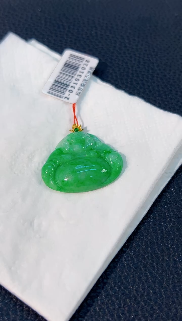 颈饰18K金镶嵌翡翠 缅料A货/支持复检/一件