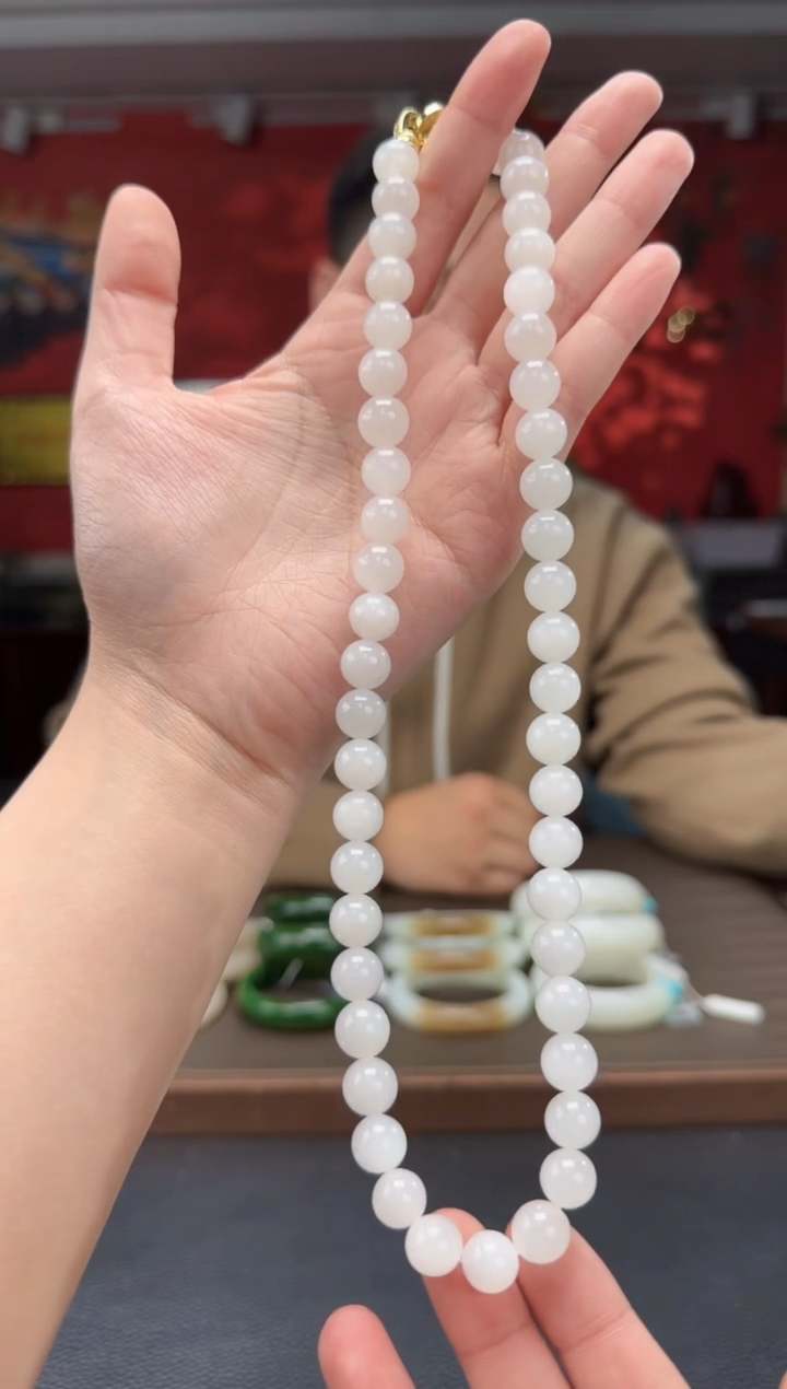 【闪购商品】和田玉颈饰未镶嵌白玉妈妈链卡10