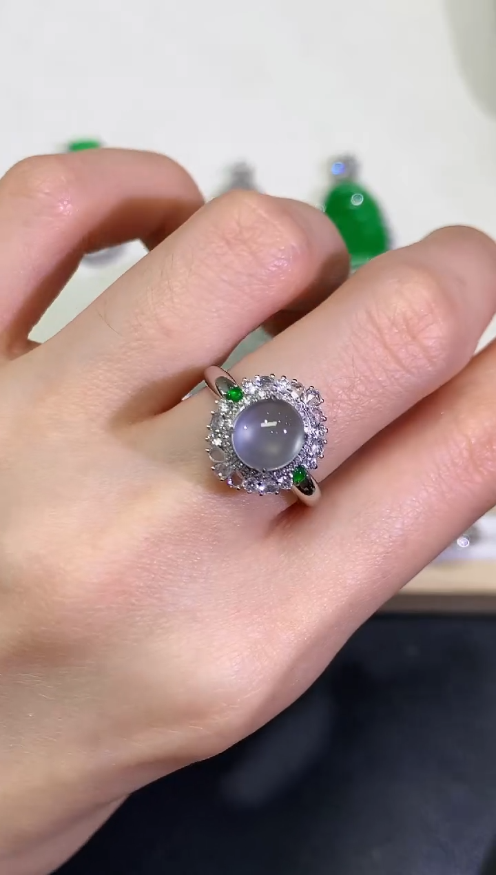 【闪购商品】翡翠颈饰18K金镶嵌团购3223