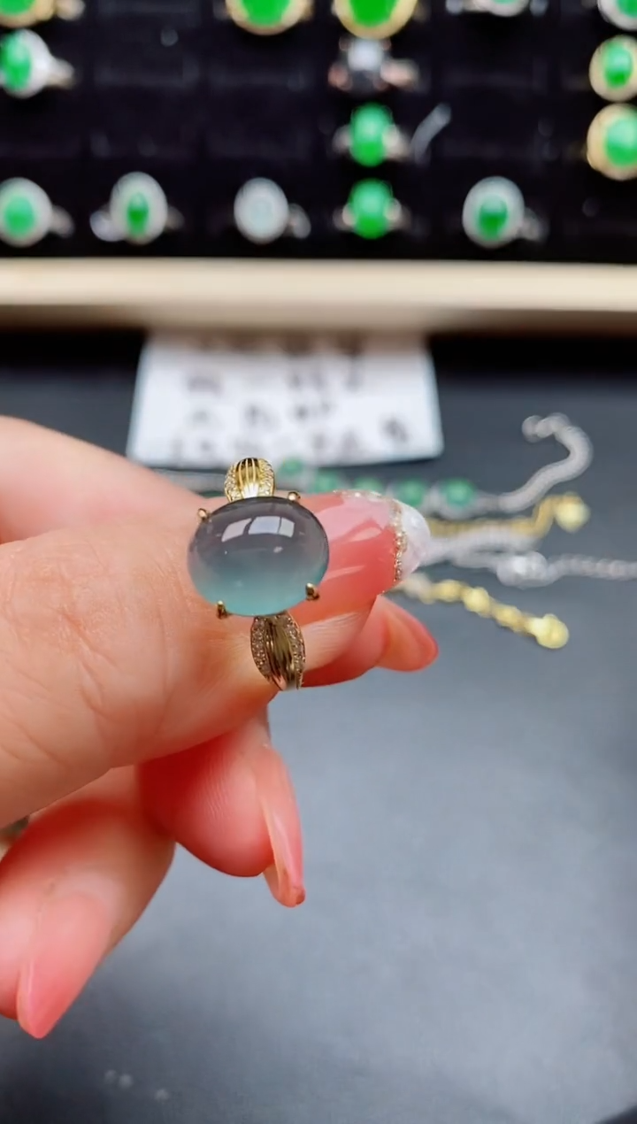 【闪购商品】翡翠戒指银S925镶嵌508005