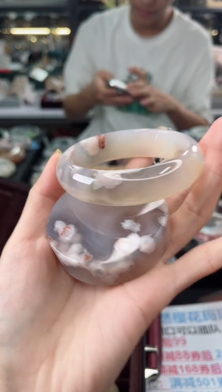 【闪购商品】石英质玉手镯未镶嵌61圈口（赠品镯心）3681314