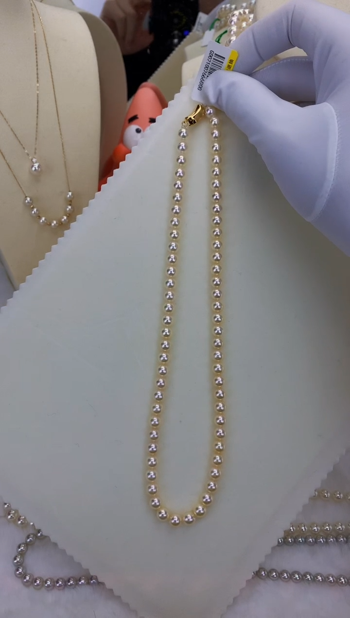 银S925镶嵌DA海水珍珠 GD021 6-7 串链