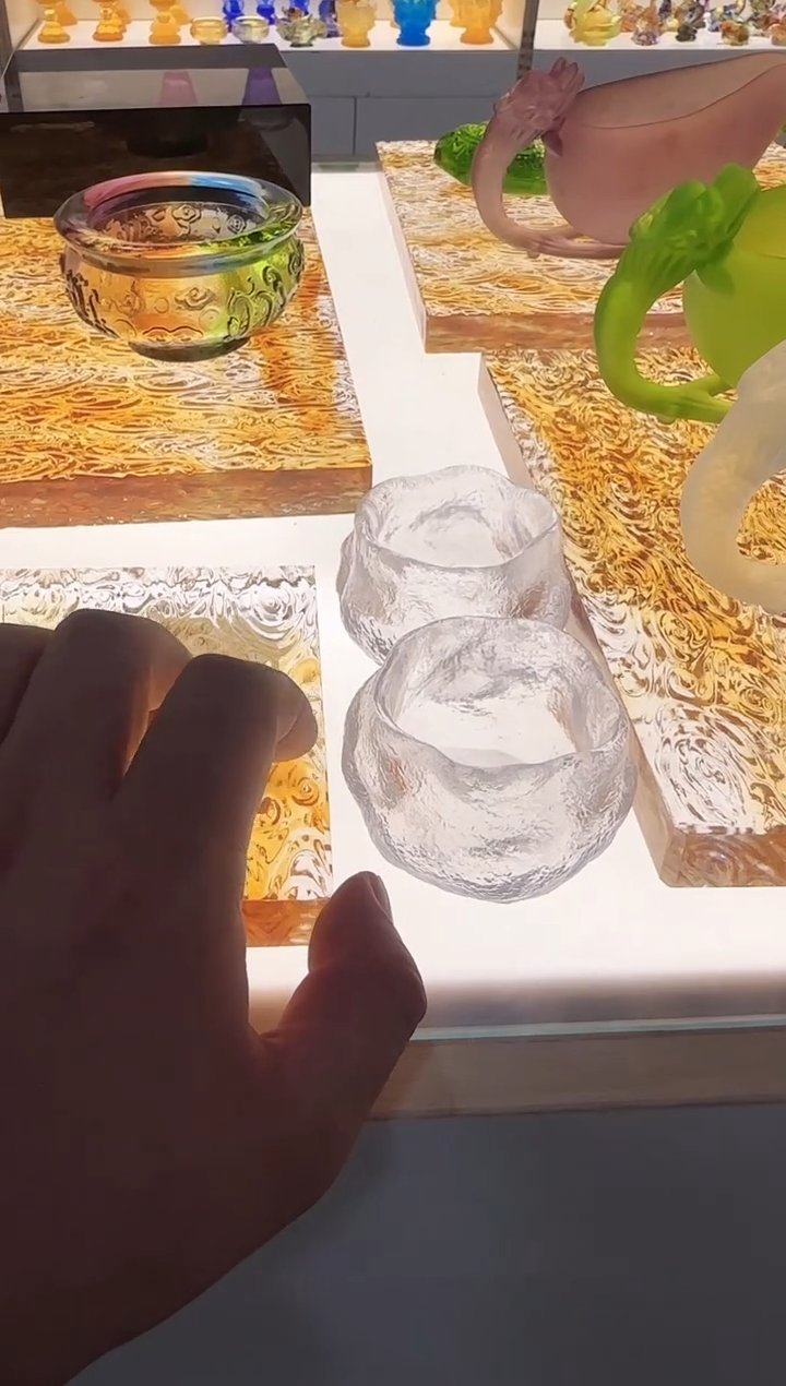 手工艺品琉璃冰裂纹口杯