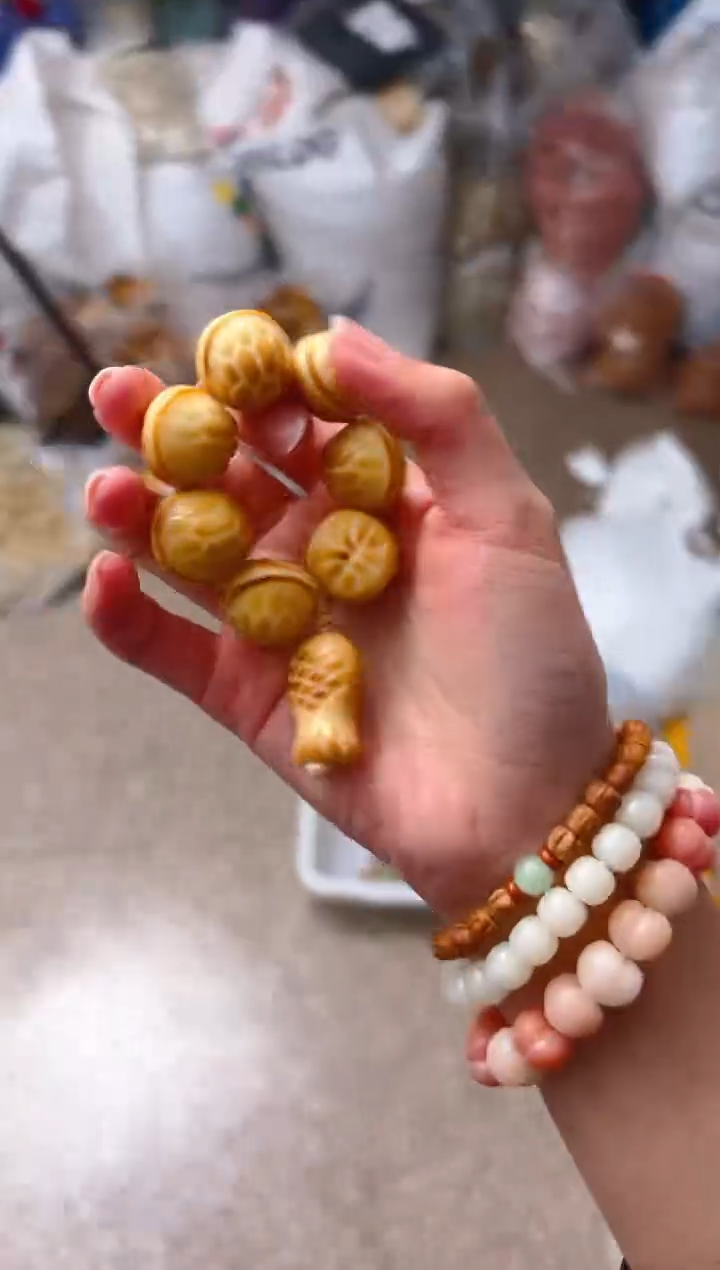 吊坠菩提根/象牙果富甲有鱼手捻 大的