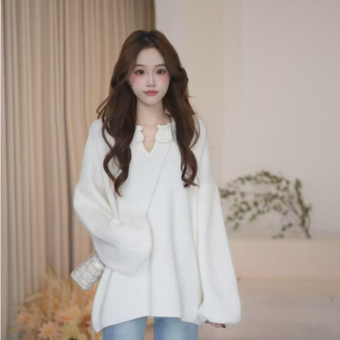 Basic House/百家好秋冬宽松加厚慵懒套头毛衣单件【合集】-S