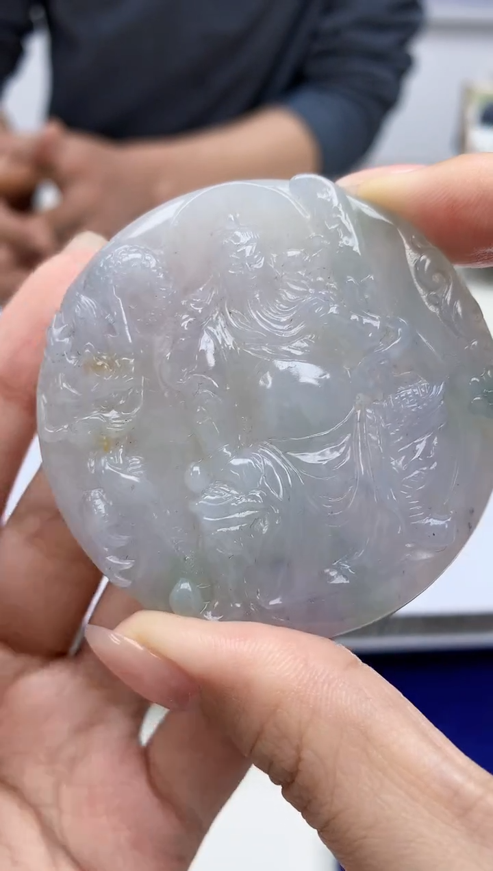 【闪购商品】定制翡翠未镶嵌3916kk-毛货挂件87